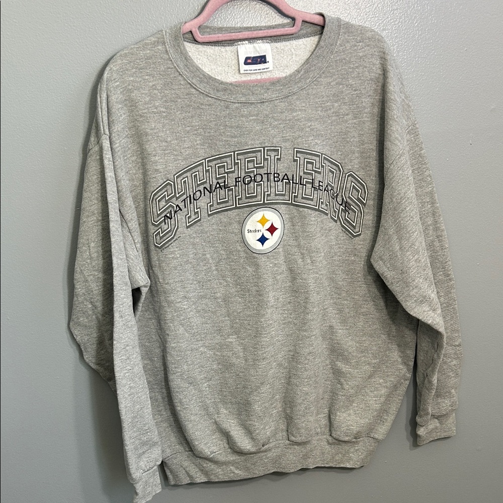 Vintage Steelers Crewneck Gray Sweater
